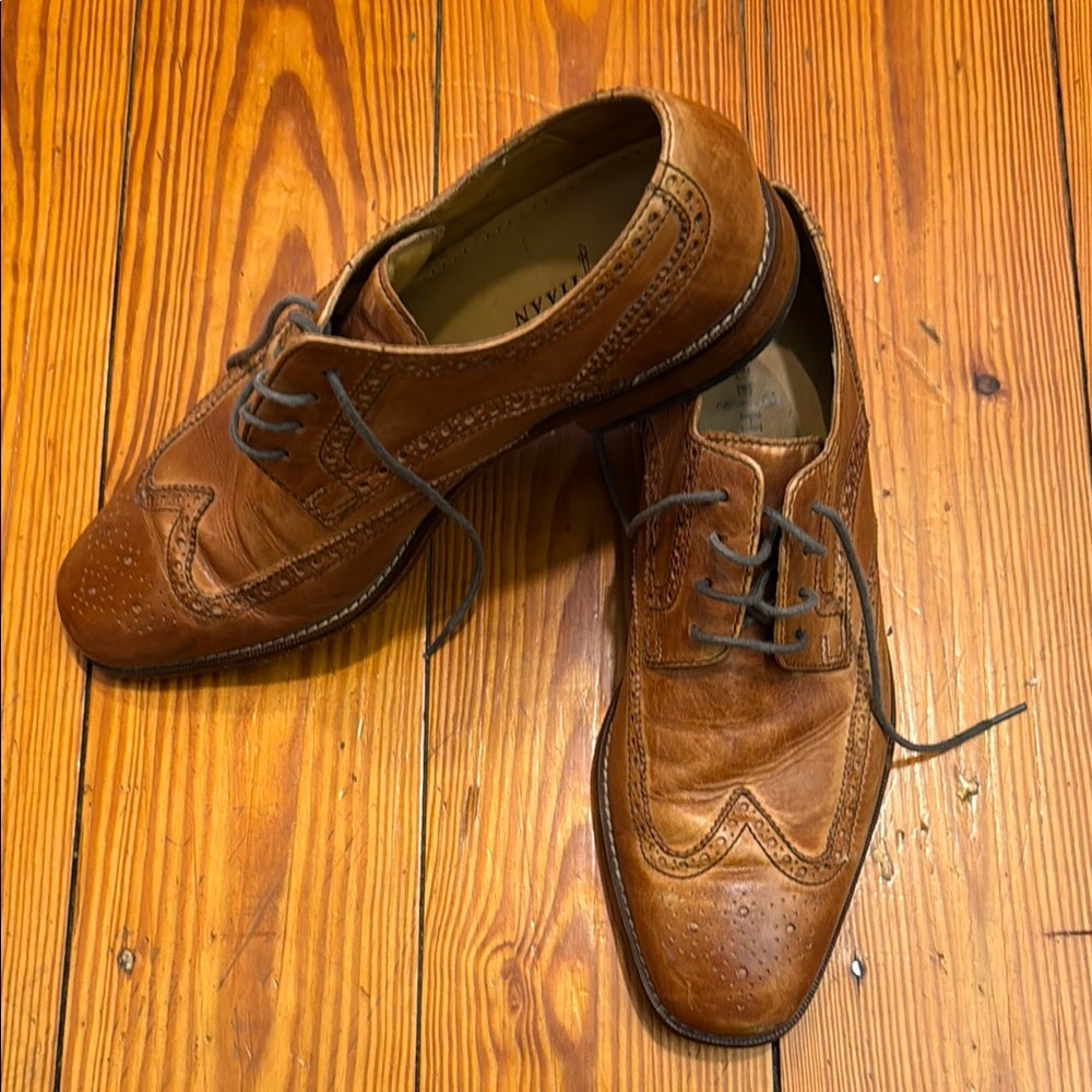 Cole Haan Light Brown Leather Oxford Shoes